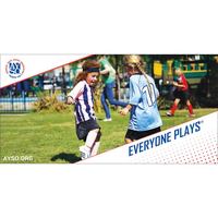 Image of AYSO Six Philosophies Banner - Everyone Plays