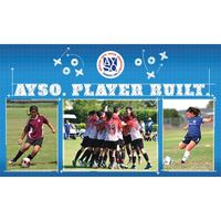 Image of AYSO Player Built Banner - Blue background #1