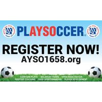 Image of AYSO Registration Banner #3 - Blue Sky/Grass