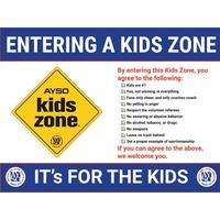 Image of AYSO Kids Zone Yard Sign