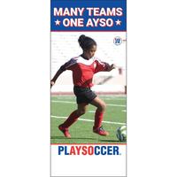 Image of AYSO Many Teams, One AYSO Pull-Up Banner #3